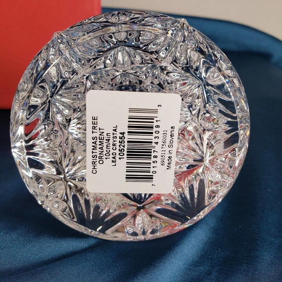 Waterford Crystal Christmas Tree Solid Sculpture Figurine With Box 10 cm - Picture 6 of 10